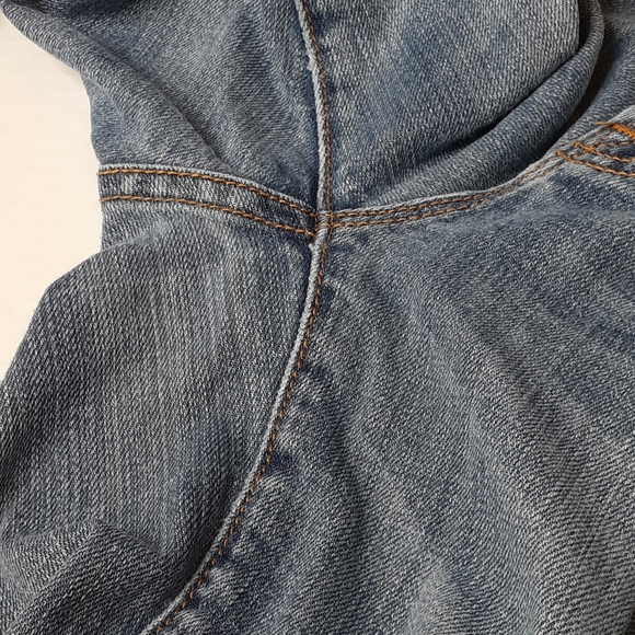 Vigoss Flare Leg Distressed Blue Jeans  Size 7 Stretch - Picture 14 of 15